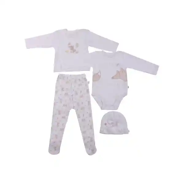 Set 4 Pzas Bebe Niña Multicolor Pillin 6 M