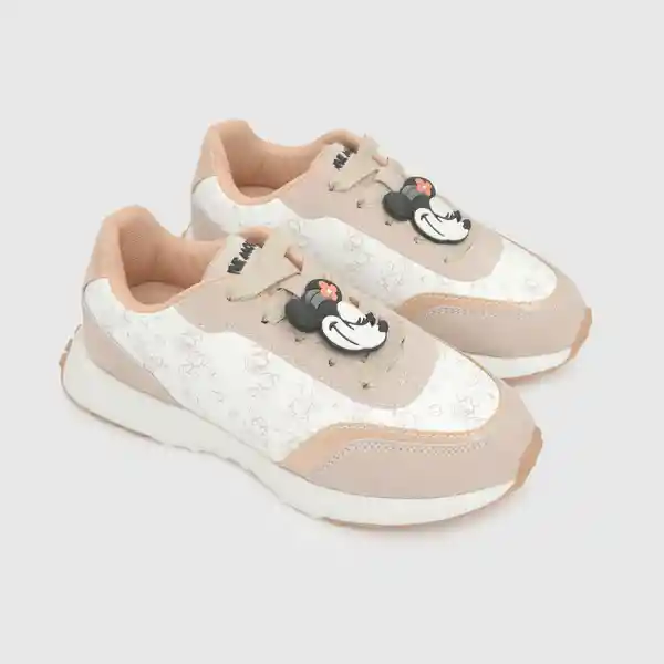 Zapatillas Cordón Disney 100 Años Para Niña Beige T.32 Colloky