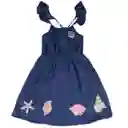 Vestido Niña Azul Talla 2 A Pillín