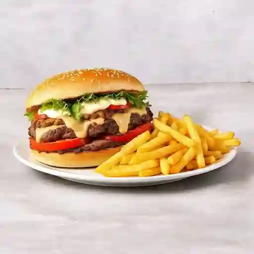 Sandwich Del Campo Doble Mas Papas Frita