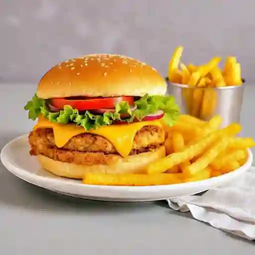 Hamburguesa sencilla de pollo