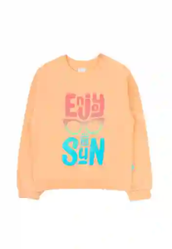 Polerón Junior Cerrado Day to Day Niña Naranjo 10 775