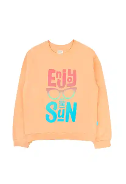 Polerón Junior Cerrado Day to Day Niña Naranjo 10 775