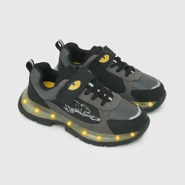 Zapatillas Para Niño Luces Pantera Negra Talla 31 Colloky