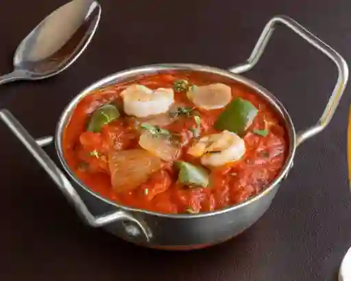 Handi jhinga + basmati rice