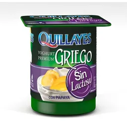 Griego Quillayes Yogurt Sin Lactosa Sabor A Papaya