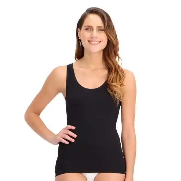 Polera Reductora Sin Mangas Negro Talla L Caffarena