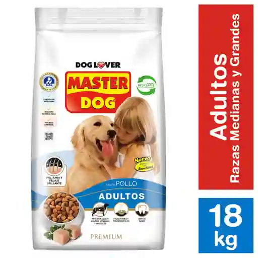 Master Dog Alimento para Perros Adultos Sabor a Pollo 