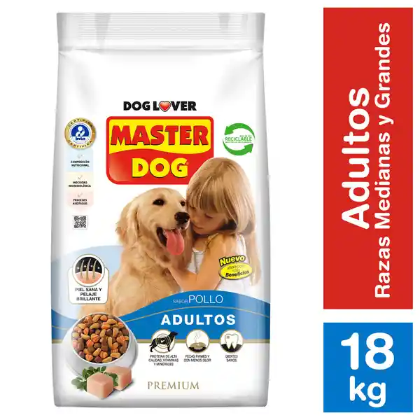 Master Dog Alimento para Perros Adultos Sabor a Pollo 