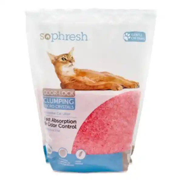 Sophresh Arena Para Gato Micro Cristales Sílica Aglutinante Rosa