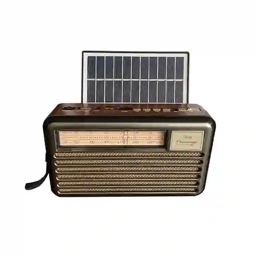 Radio Retro Provenze Mlab 9141 | Carga Solar | Linterna | Marrón