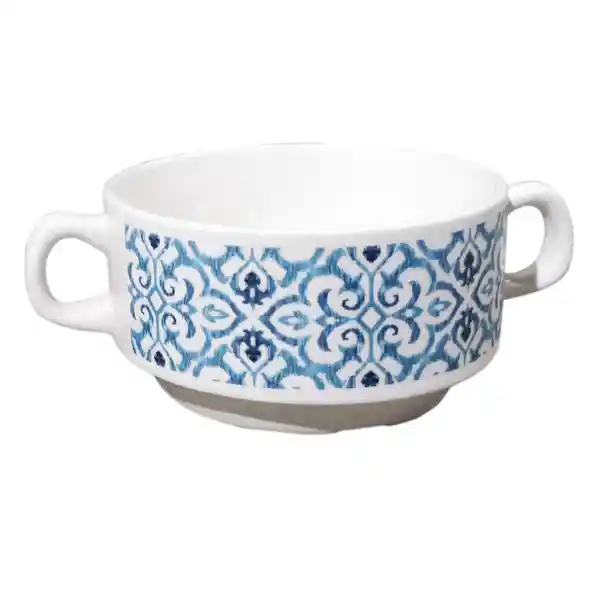 Set Mi Hogar Taza Para Consomé Con Cuchara Flores