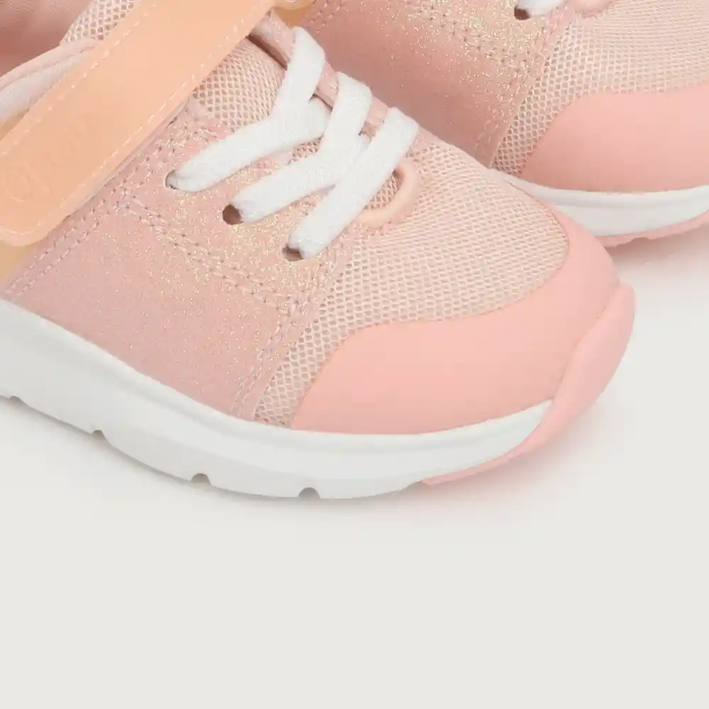Zapatillas Deportiva Liviana Niña Rosado/mamey Talla 24
