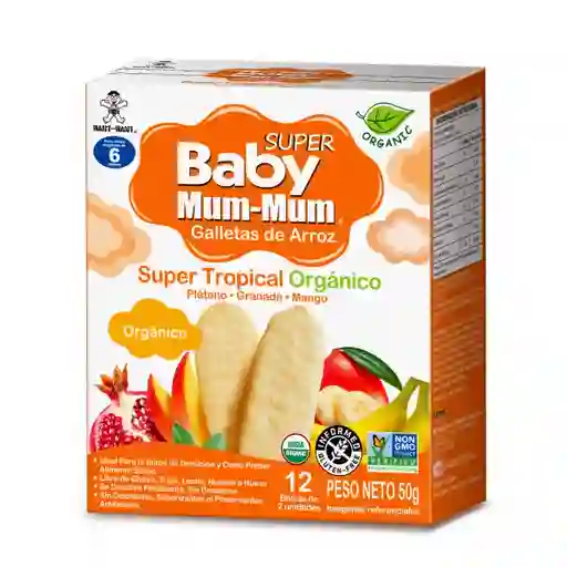 Mum-Mum Baby Galletas de Arroz Super Tropical Orgánicas