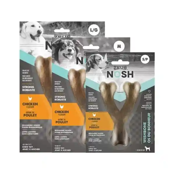 Zeus Juguete Wishbone Nosh Large Sabor Pollo