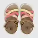 Sandalias Velcro De Niña Multicolor Talla 21