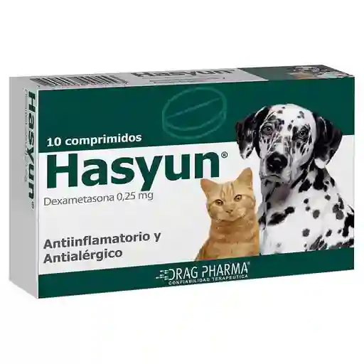 Hasyun Comprimidos Antiinflamatorio y Antialérgico (0.25 mg)