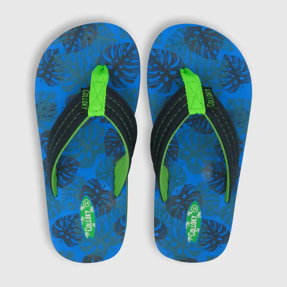 Hawaiana De Niño Azul Talla 32