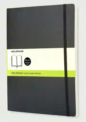 Cuaderno Clásico / Xl / Negro / Lisa / Tapa Blanda