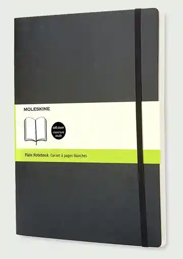 Cuaderno Clásico / Xl / Negro / Lisa / Tapa Blanda
