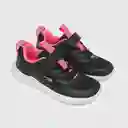 Zapatillas Deportiva de Niña Negro/Fucsia Talla 36 Colloky