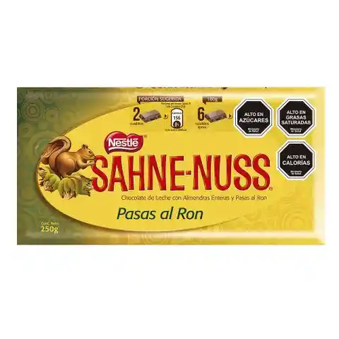 Sahne-Nuss Chocolate Pasas al Ron