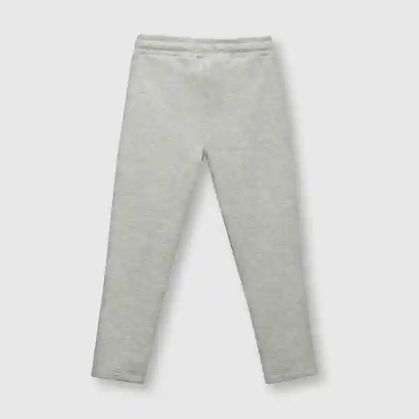 Pantalón de Niña de Buzo Estampado Gris Melange Talla 6A Colloky