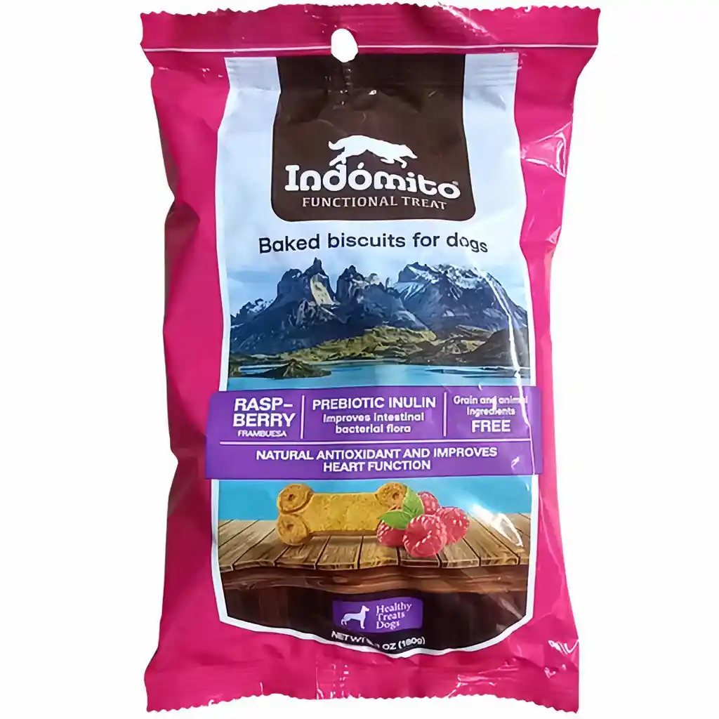 Indómito Galleta para Perro de Frambuesa