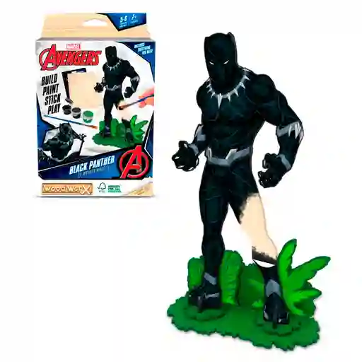 Avengers Figura de Acción Wood Worx Marvel Black Panther