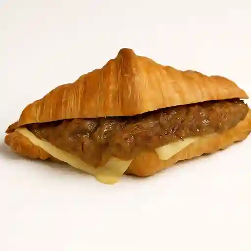Croissant mechada y queso
