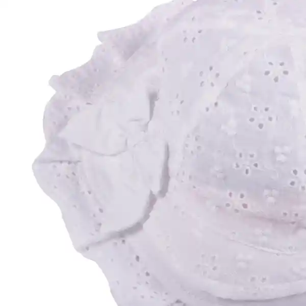 Gorro Bebe Niña Blanco Pillín 48