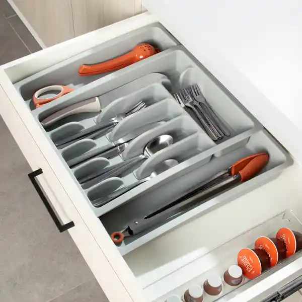 Organizador de Cubiertos de Plástico Extensible Casaideas