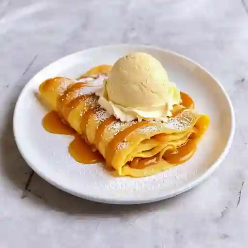 Crepe Manjar y Helado