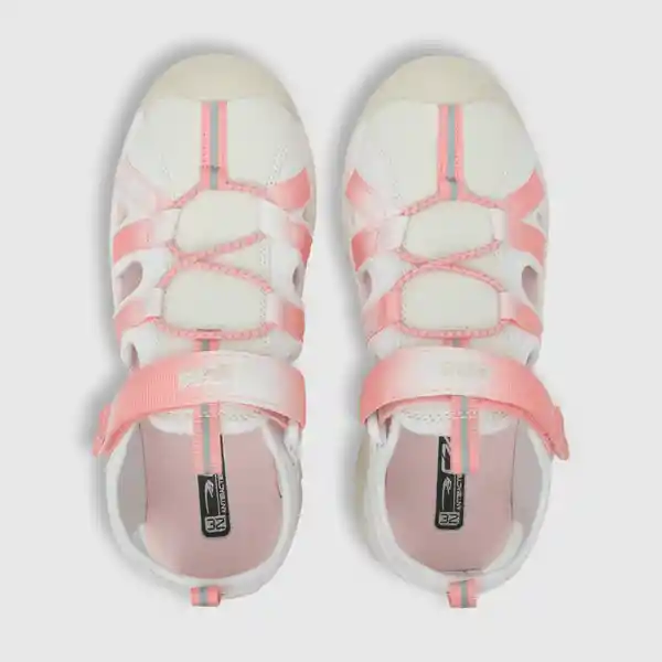 Sandalias Outdoor de Niña Off White/Rosa Talla 33 Colloky