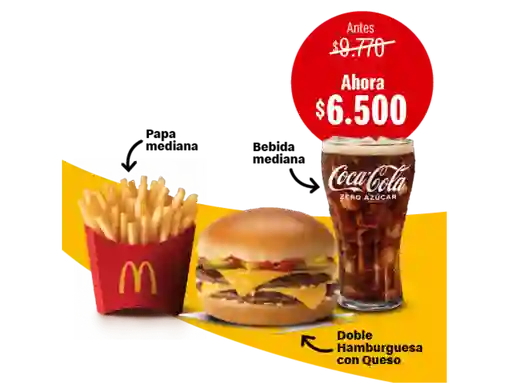 McCombo mediano Doble Hamburguesa con Queso