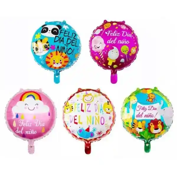 Globo Metálico Día Del Niño Diseños Surtidos