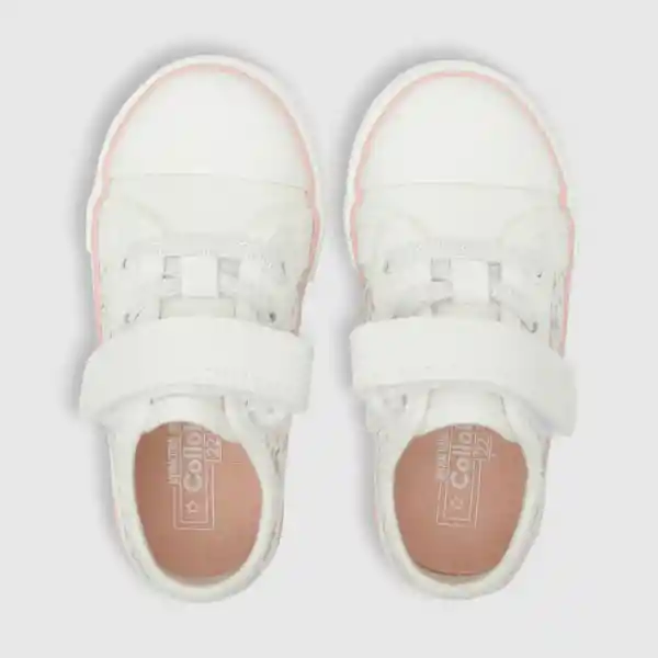 Zapatillas Niña Estampada Flores Off White Talla 26 Colloky