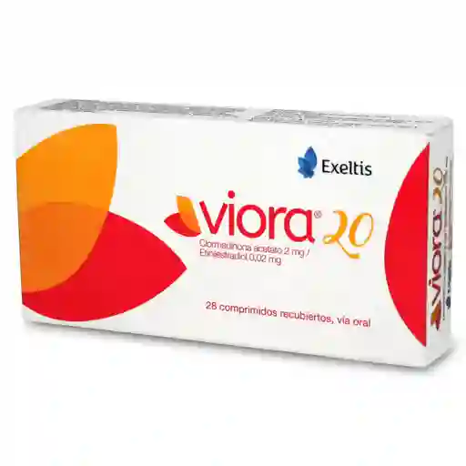 Viora 20 Comprimidos Recubiertos (2 mg/ 0.02 mg)