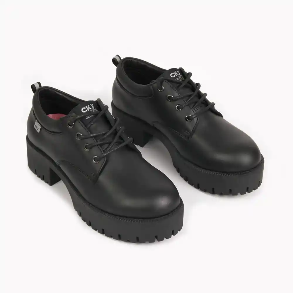 Zapatos Escolar De Senior Niña Negro Talla 39