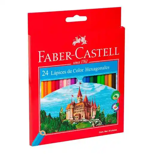 Faber Castell Lápiz de Color Hexagonal 24 Und