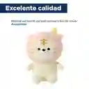 Peluche de Tigre Sentado Rosa y Blanco Miniso