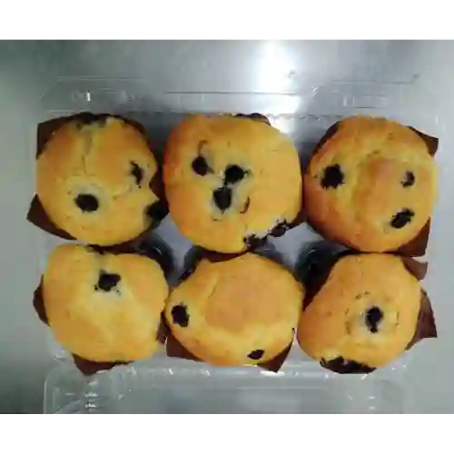 Porm. 6 Muffins Arándanos