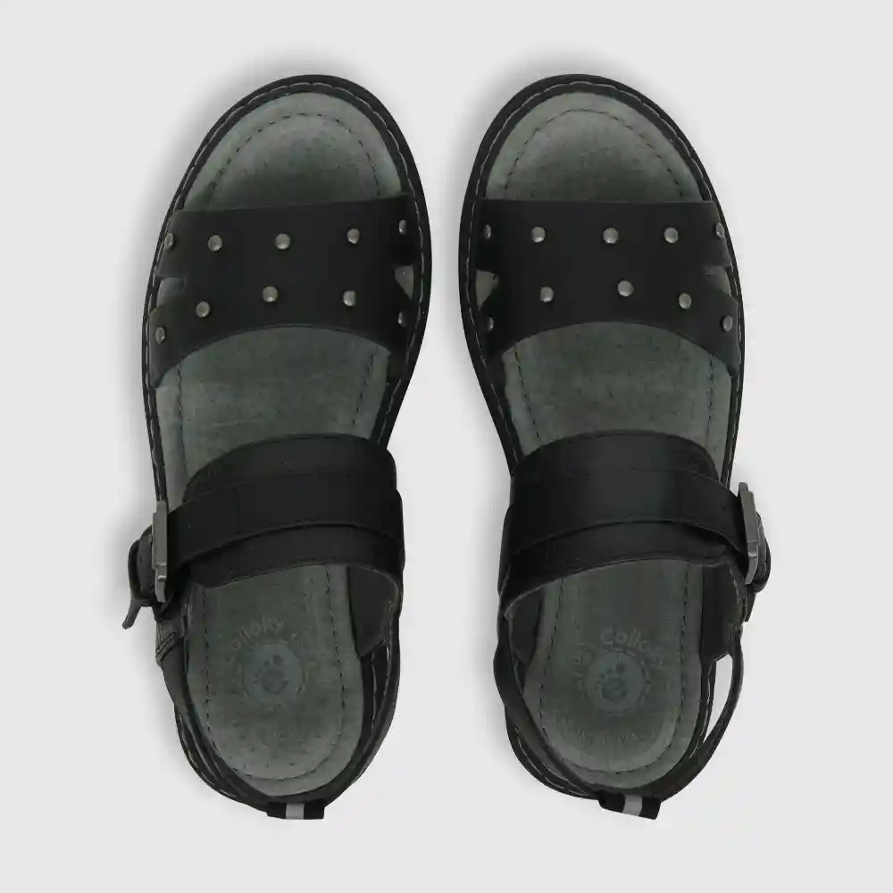 Sandalias Hebilla Y Velcro Ajustable Niña Negro Talla 31