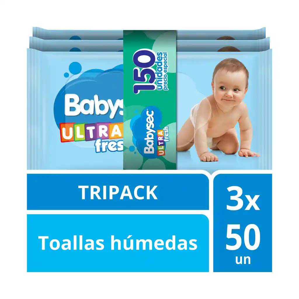 Babysec Toallas Humedas Ultra 150Un