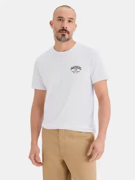 Dockers Polera Manga Corta Blanco XL A1814-00V26
