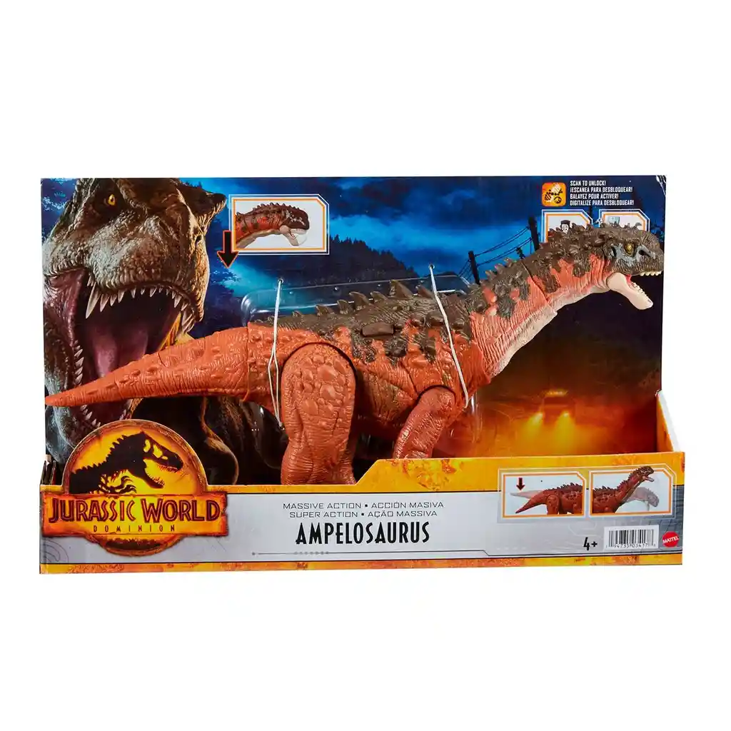 Jurassic World Juguete Ampelosaurus Acción Masiva