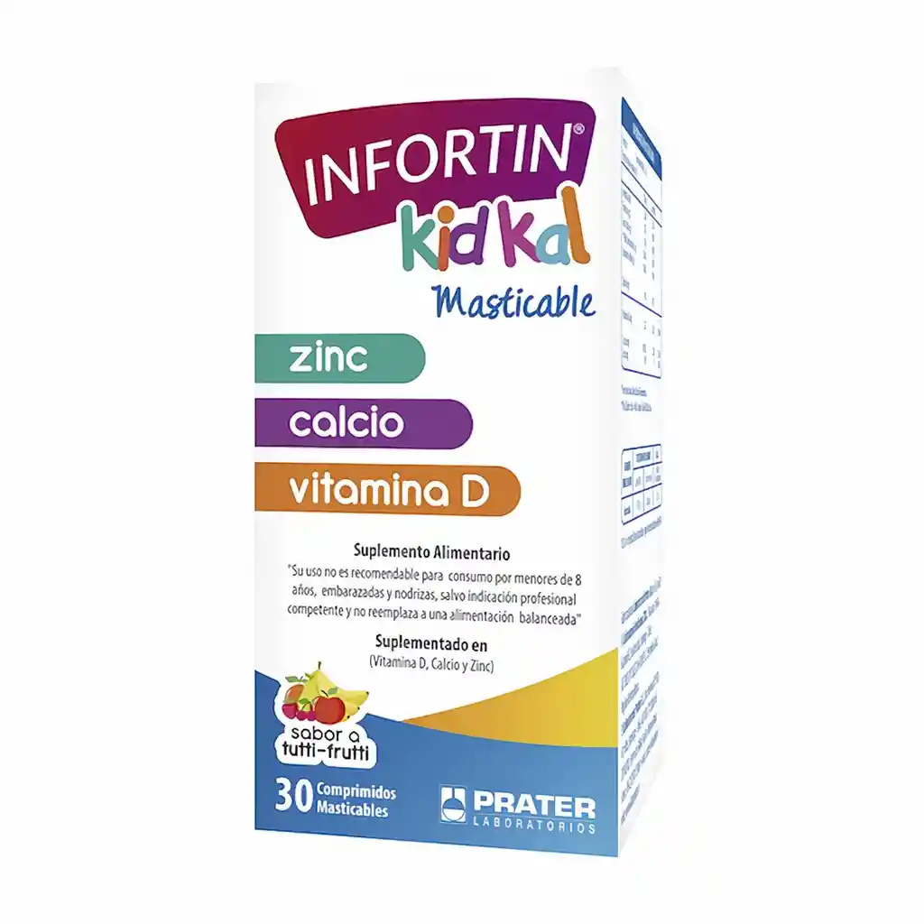 Infortin Prater Suplemento Kid-Kal - 30 Comprimidos
