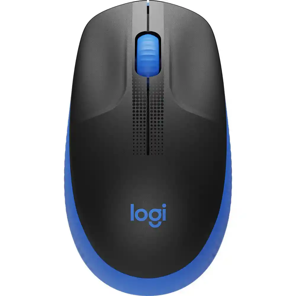 Logitech Mouse Wireless Full Size Blue M190