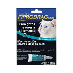 Fiprodrag Antipulgas y Garrapatas para Gatos (10%)