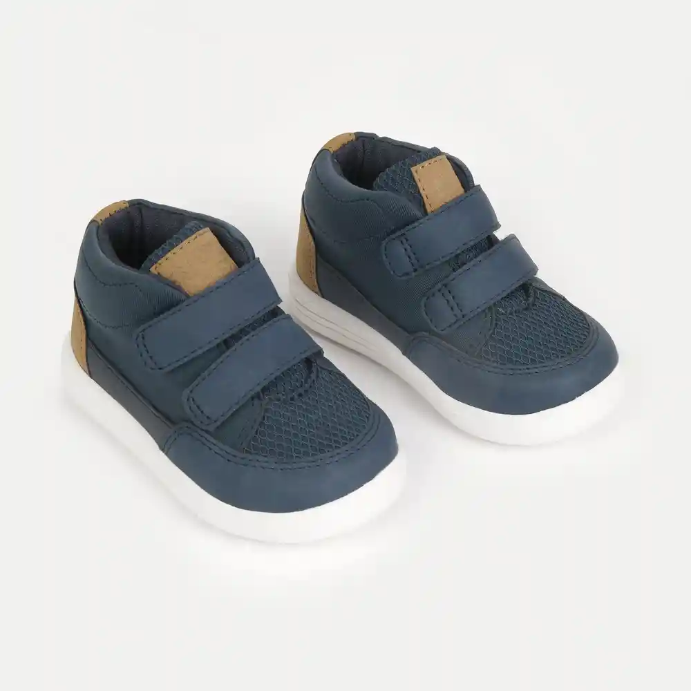 Botines De Bloque Para Niño Azul Talla 19